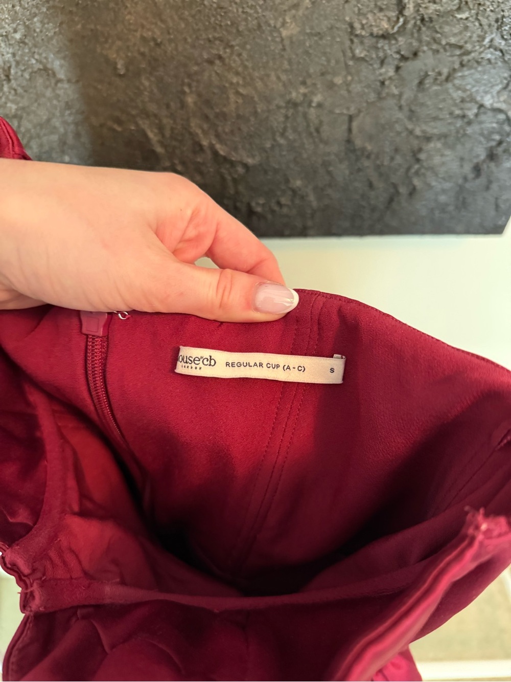House of CB Coco Burgundy Satin Tulle Midi Dress - Picture 6 of 9